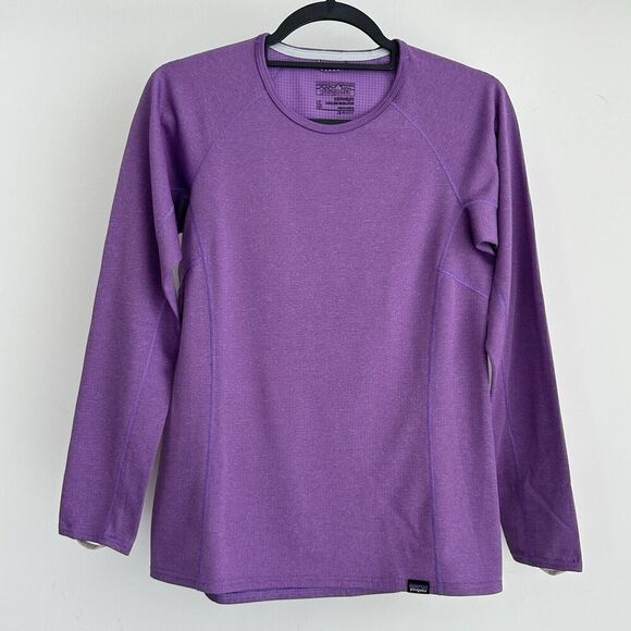 Patagonia Baselayer Top Womens XS Purple Capilene Thermal Mid Weight Crew - Picture 3 of 11